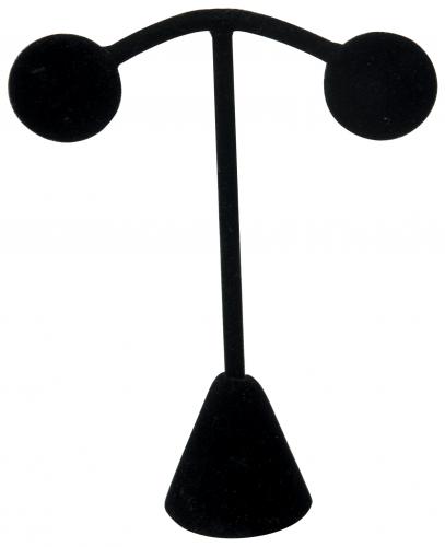 Ear Shape Earring Stand - Black velvet